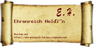 Ehrenreich Helén névjegykártya